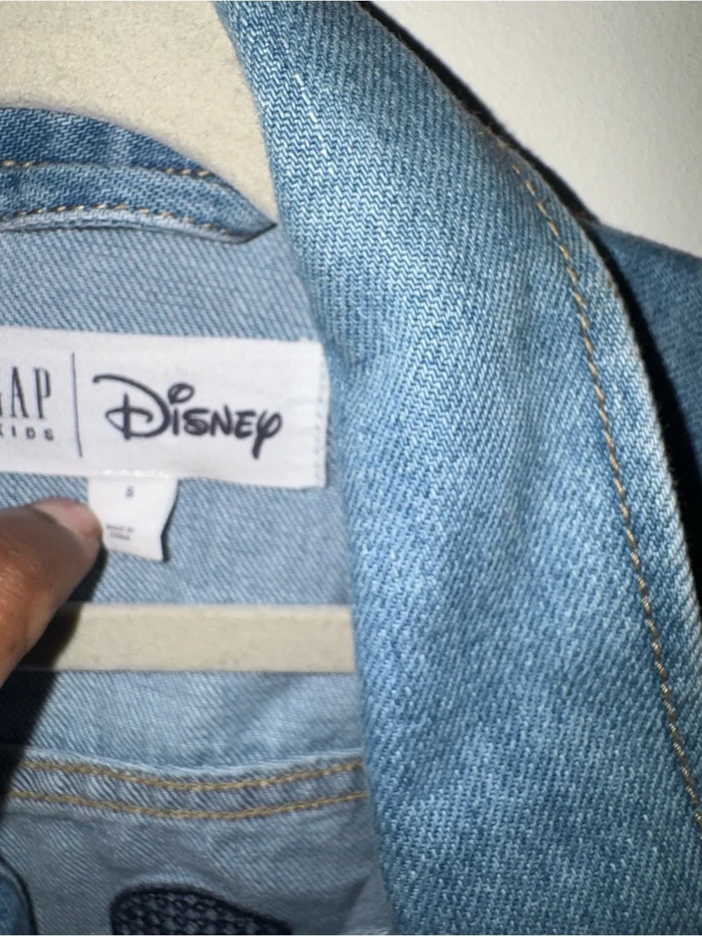 ‼️SALE‼️ GAP Disney Denim Jacket with Mickey Mouse Patch